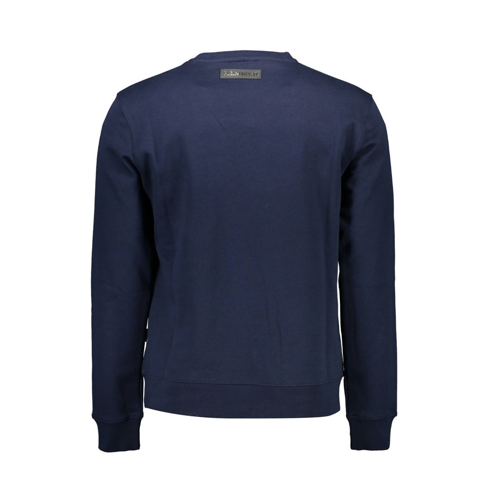 Plein Sport Blue Cotton Men Sweater