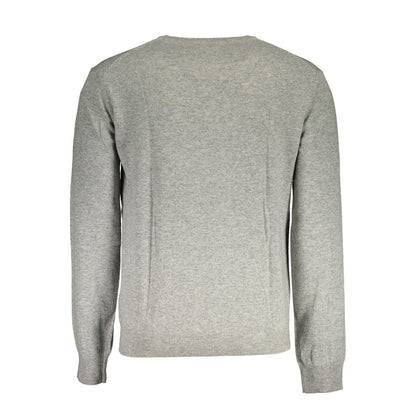 La Martina Gray Wool Men Sweater