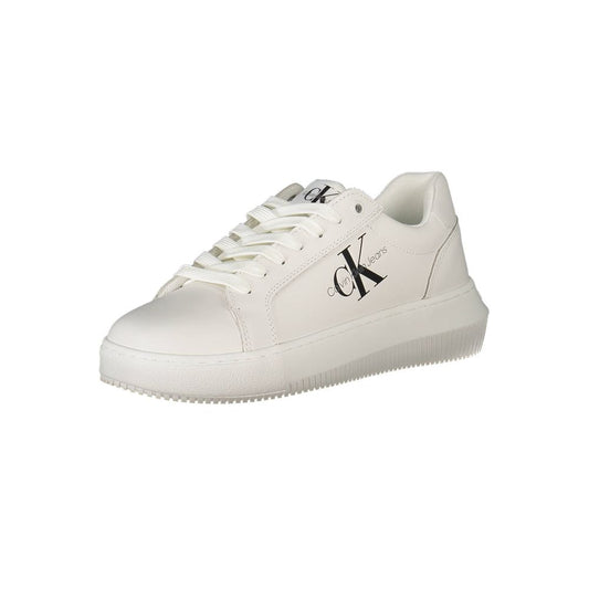 Calvin Klein – Weiße Leder-Sneaker für Damen