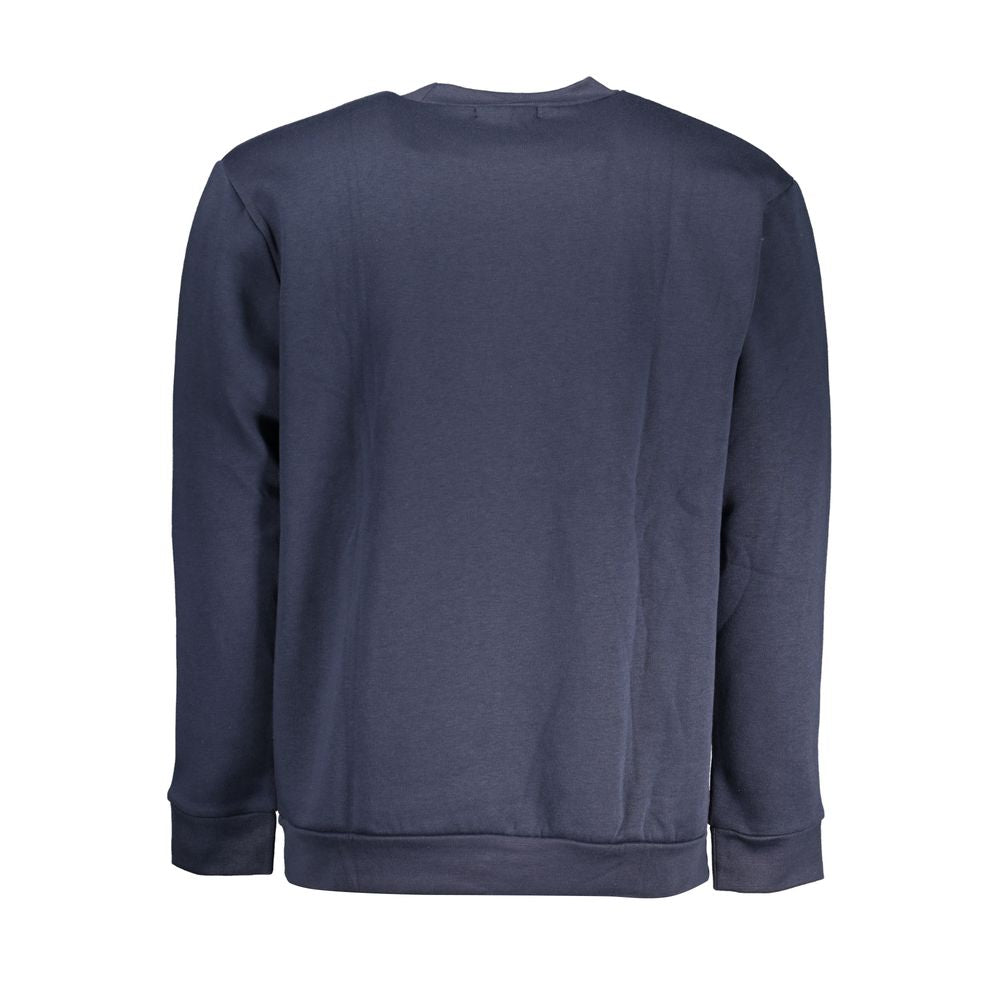 Cavalli Class Elegant Crew Neck Fleece Sweatshirt in Blue