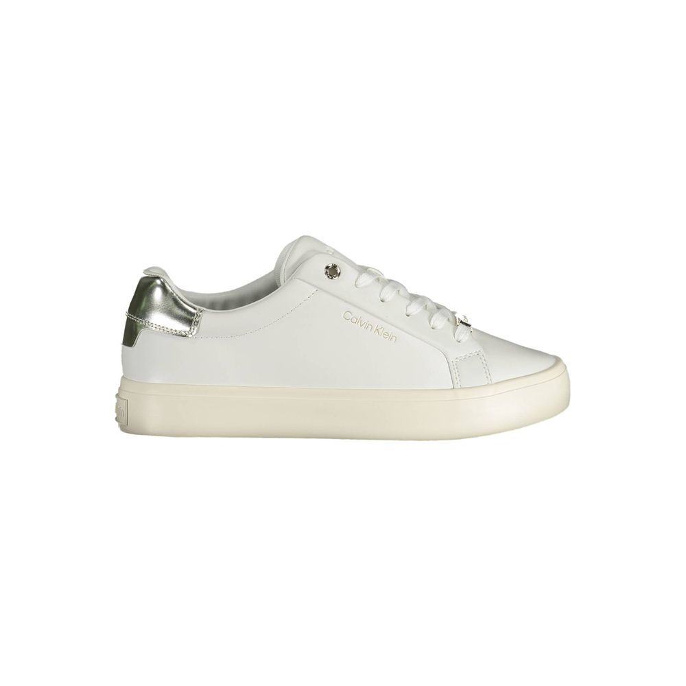 Calvin Klein – Weiße Leder-Sneaker für Damen