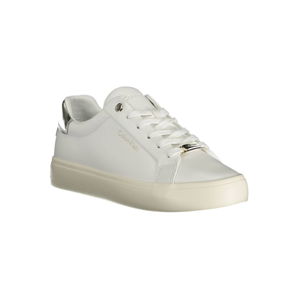 Calvin Klein – Weiße Leder-Sneaker für Damen