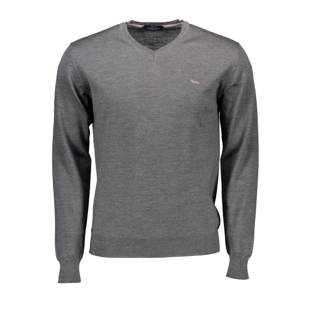 Harmont & Blaine Gray Wool Men Sweater