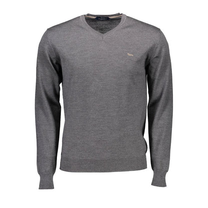 Harmont & Blaine Gray Wool Men Sweater