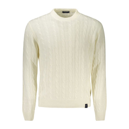 North Sails White Wool Men Sweater