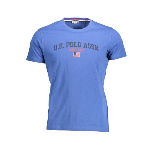 US POLO ASSN. Blaues Herren-T-Shirt aus Baumwolle