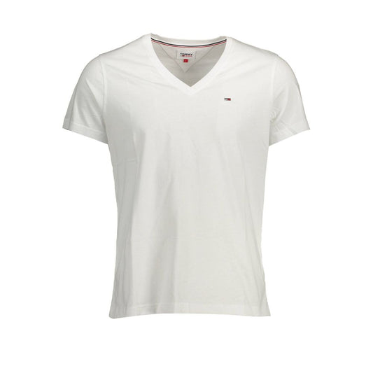 Tommy Hilfiger – Weißes Baumwoll-T-Shirt für Herren