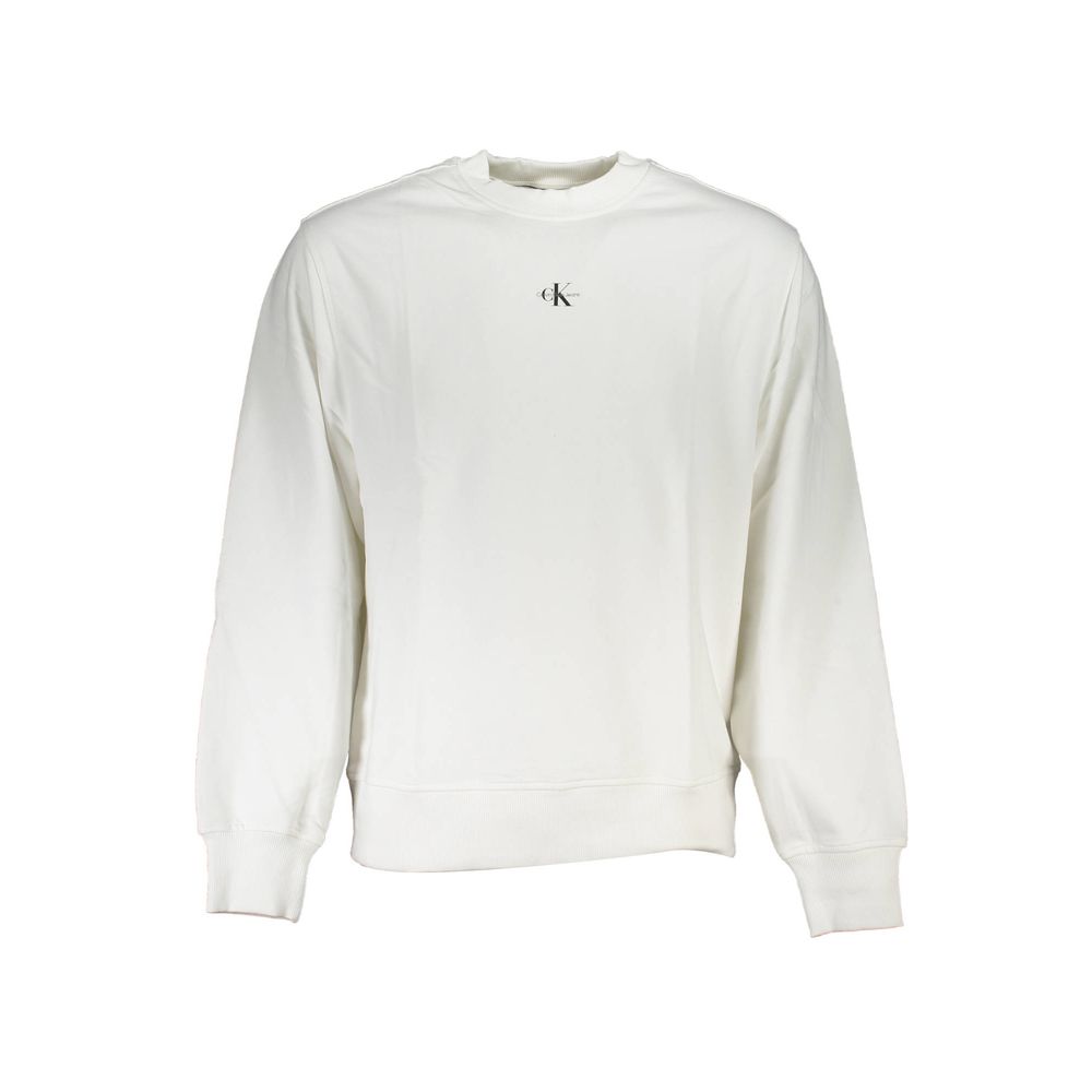 Calvin Klein White Cotton Men Sweater