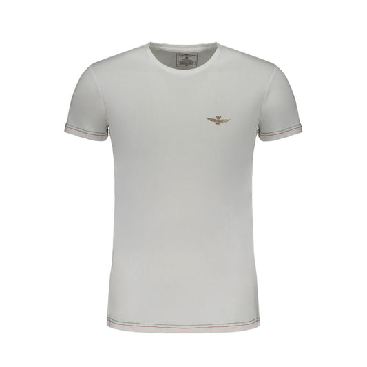 Aeronautica Militare White Cotton T-Shirt