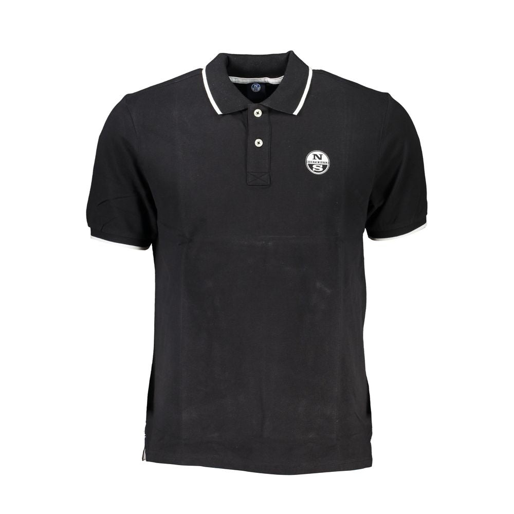 North Sails Black Cotton Polo Shirt