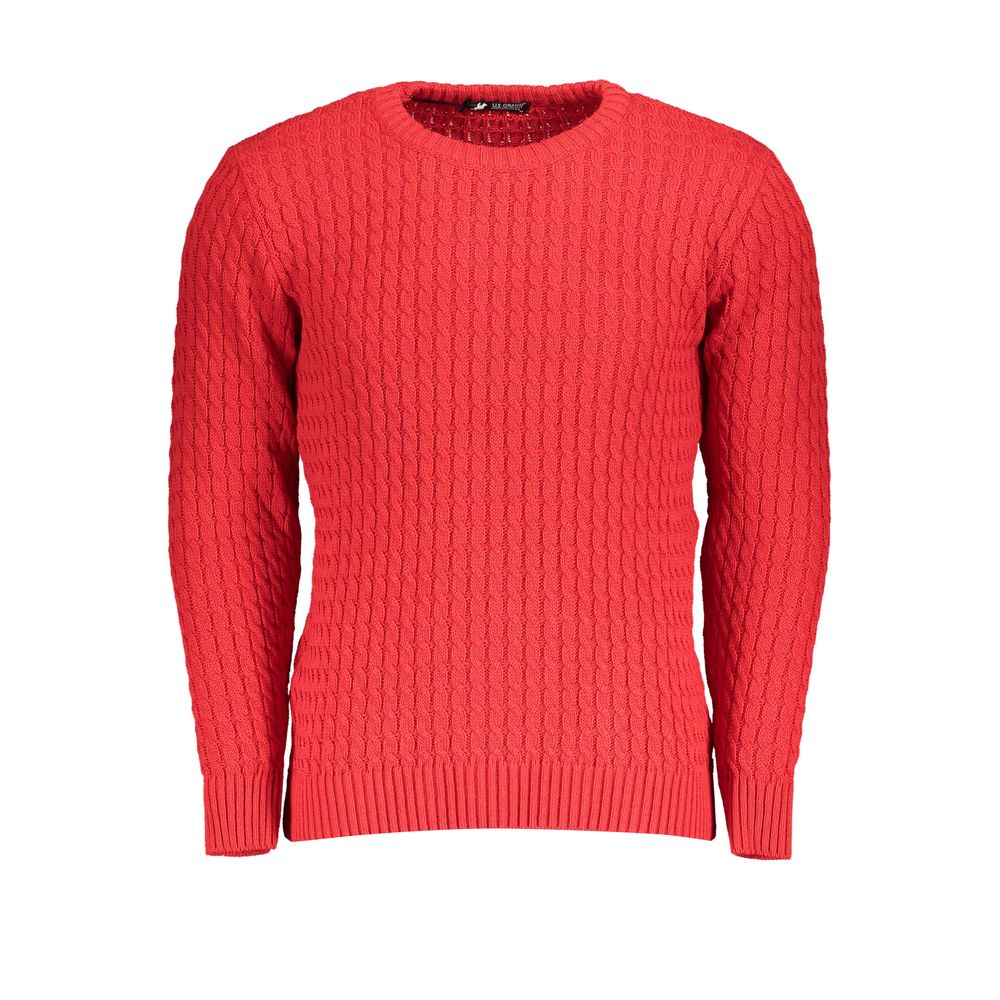 US Grand Polo – Eleganter, gedrehter Pullover mit Rundhalsausschnitt in Rosa