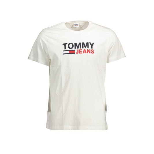 Tommy Hilfiger White Cotton Men T-Shirt