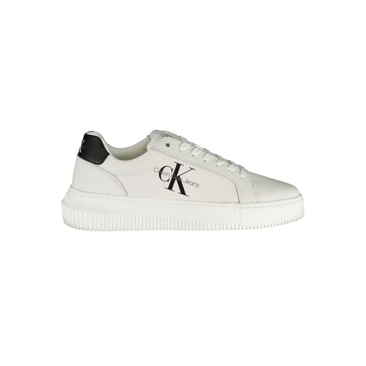 Calvin Klein Eco-Chic – Weiße Sneakers mit Kontrastdetails