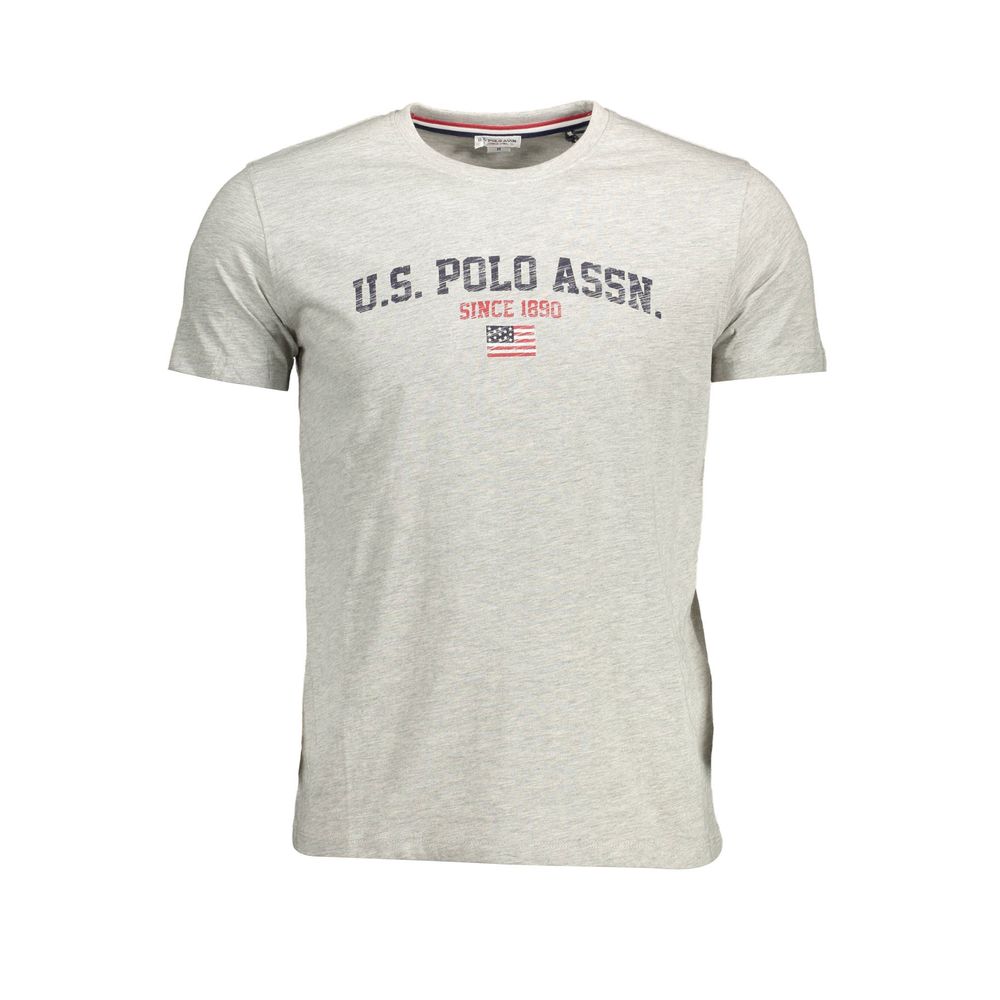 US POLO ASSN. Graues Baumwoll-Herren-T-Shirt