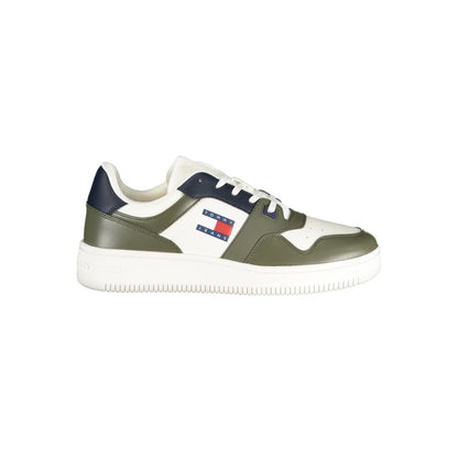 Tommy Hilfiger Green Leather Men Sneaker