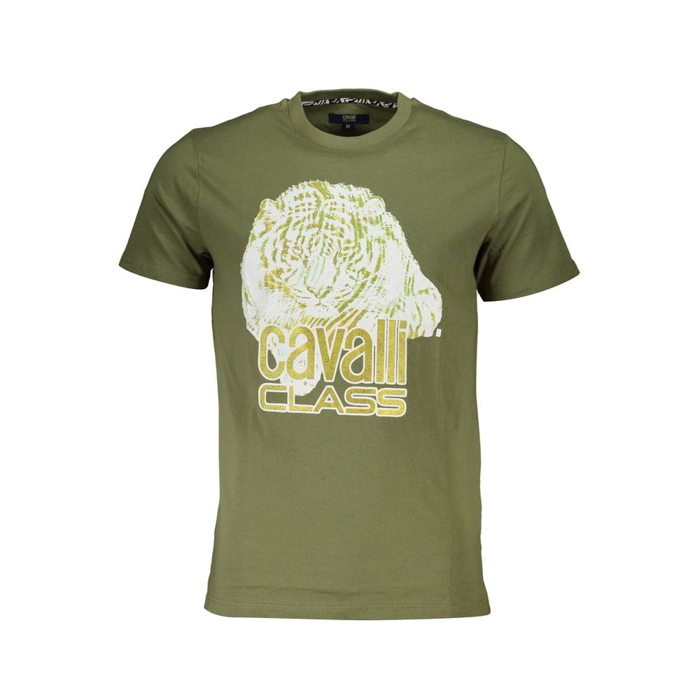 Grünes Baumwoll-T-Shirt „Cavalli Class“