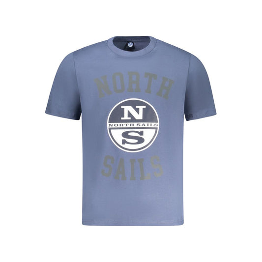 North Sails Blue Cotton Men T-Shirt