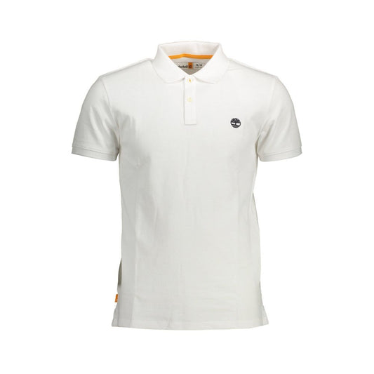 Timberland White Cotton Men Polo