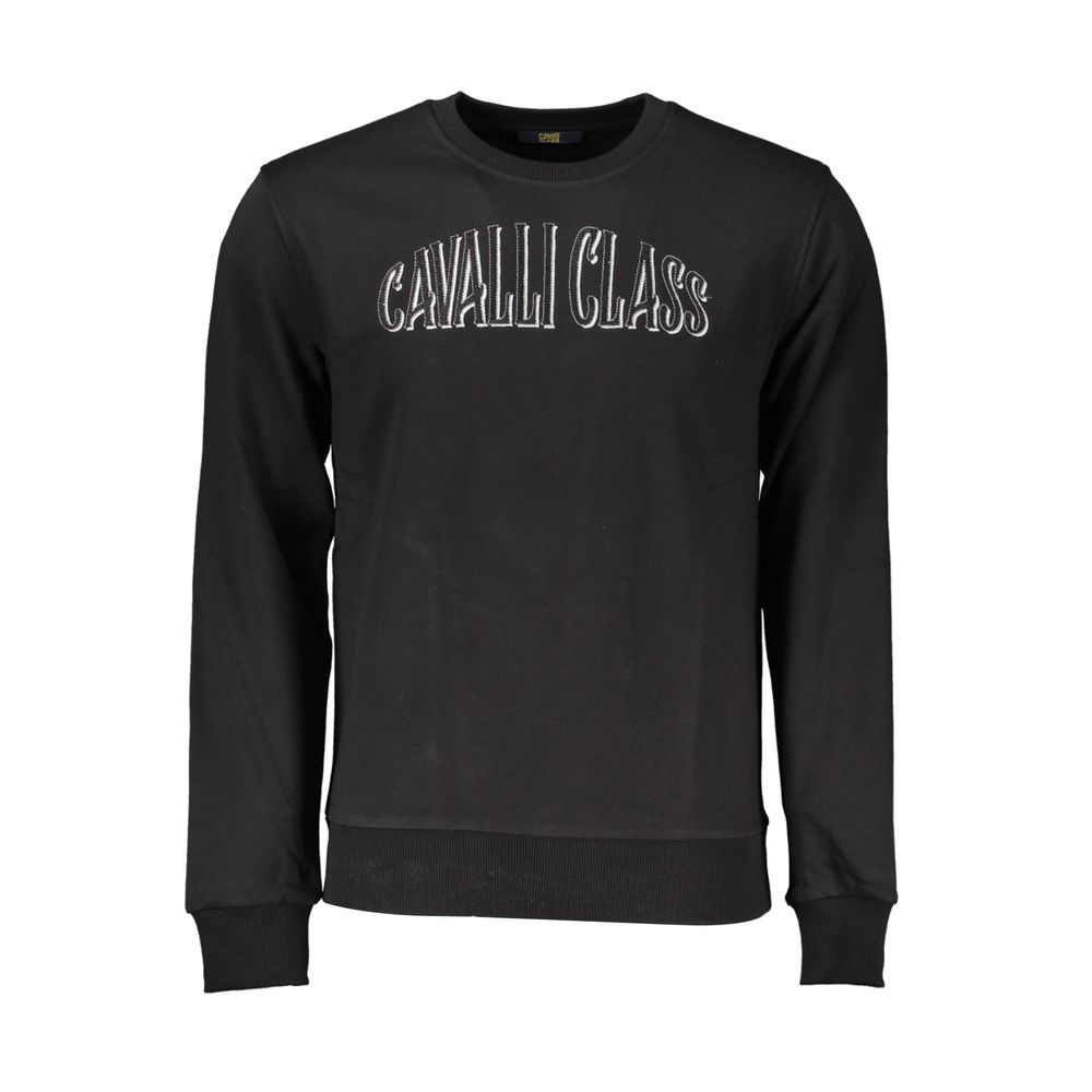 Cavalli Class Schwarzer Baumwollpullover für Herren