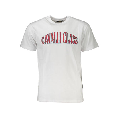 Cavalli Class Weißes Baumwoll-T-Shirt für Herren