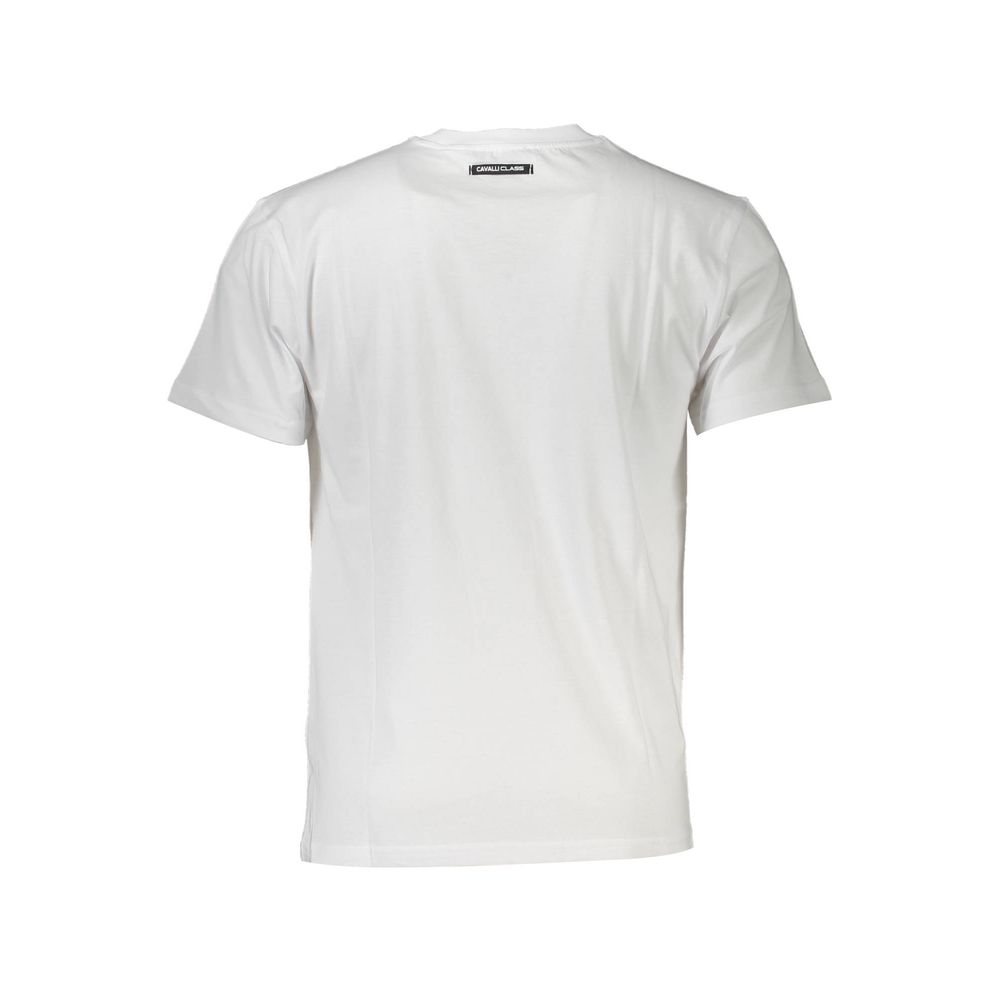 Cavalli Class Weißes Baumwoll-T-Shirt für Herren