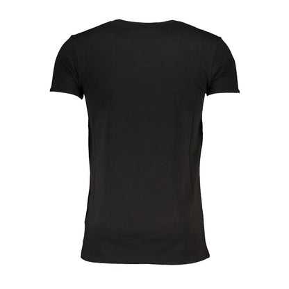 Schwarzes Baumwoll-T-Shirt „Cavalli Class“