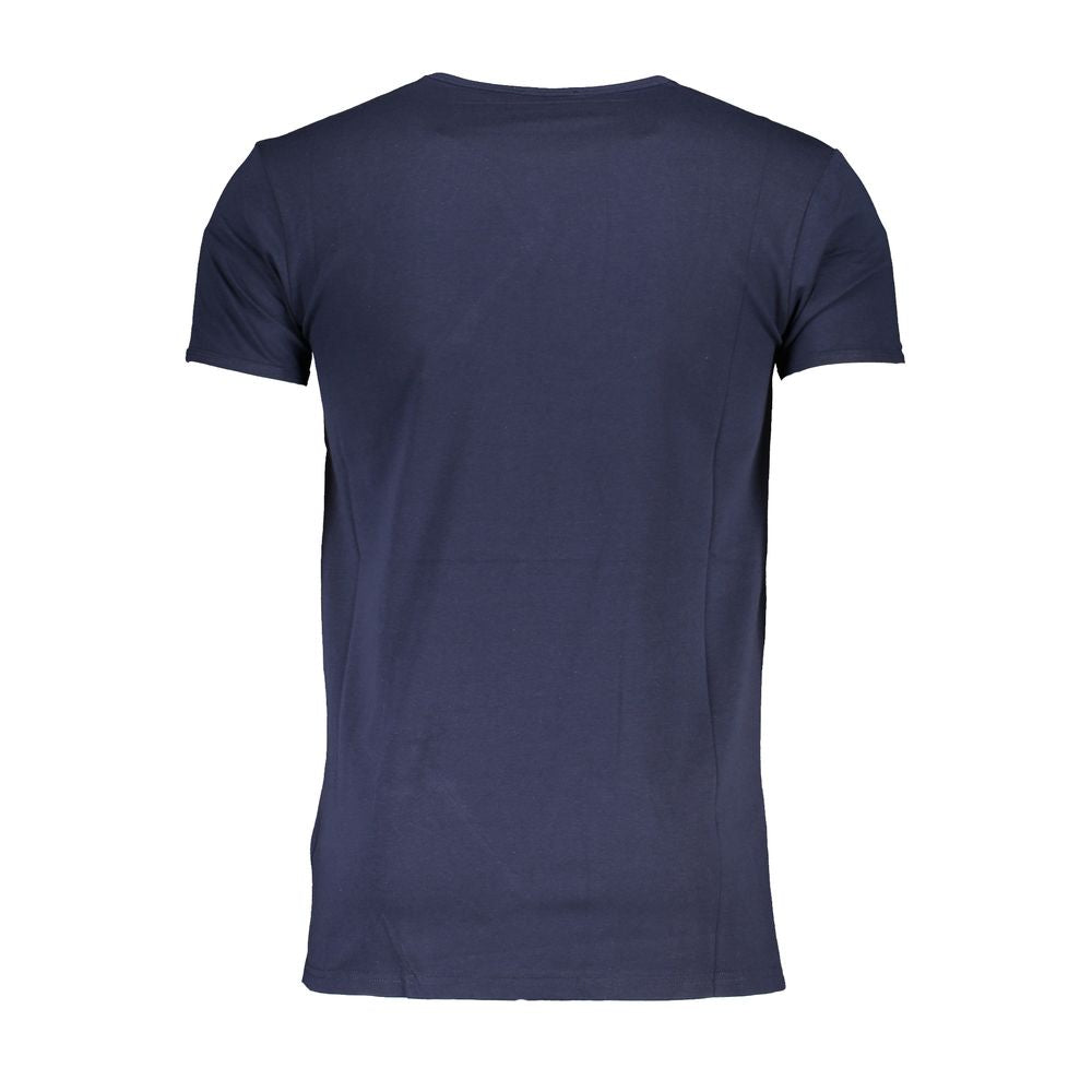 Blaues Baumwoll-T-Shirt der Cavalli-Klasse