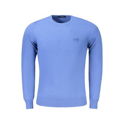 Cavalli Class Blue Viscose Men Sweater