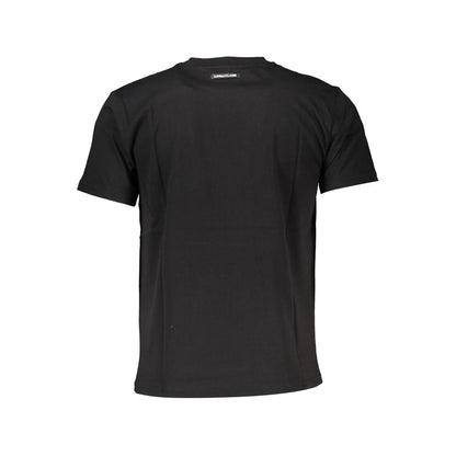 Cavalli Class Schwarzes Herren-T-Shirt aus Baumwolle