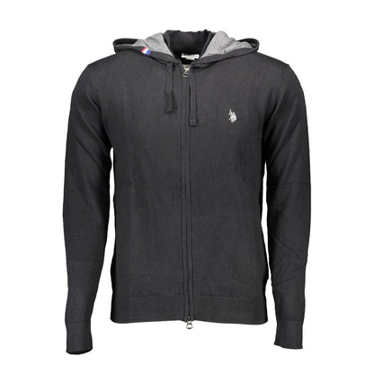 US POLO ASSN. Schwarzer Baumwollpullover für Herren