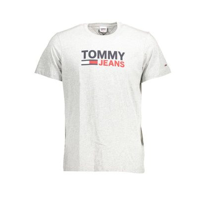 Tommy Hilfiger Gray Cotton Men T-Shirt