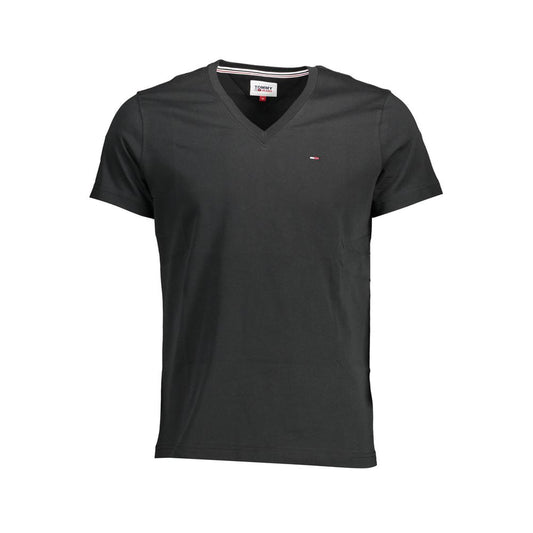 Tommy Hilfiger – Schwarzes Baumwoll-T-Shirt