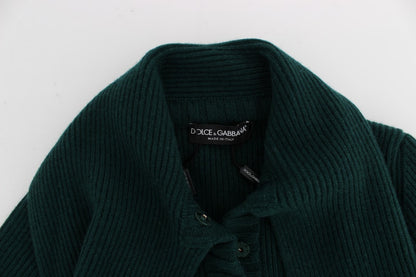 Dolce &amp; Gabbana Eleganter grüner Kaschmir-Cardigan