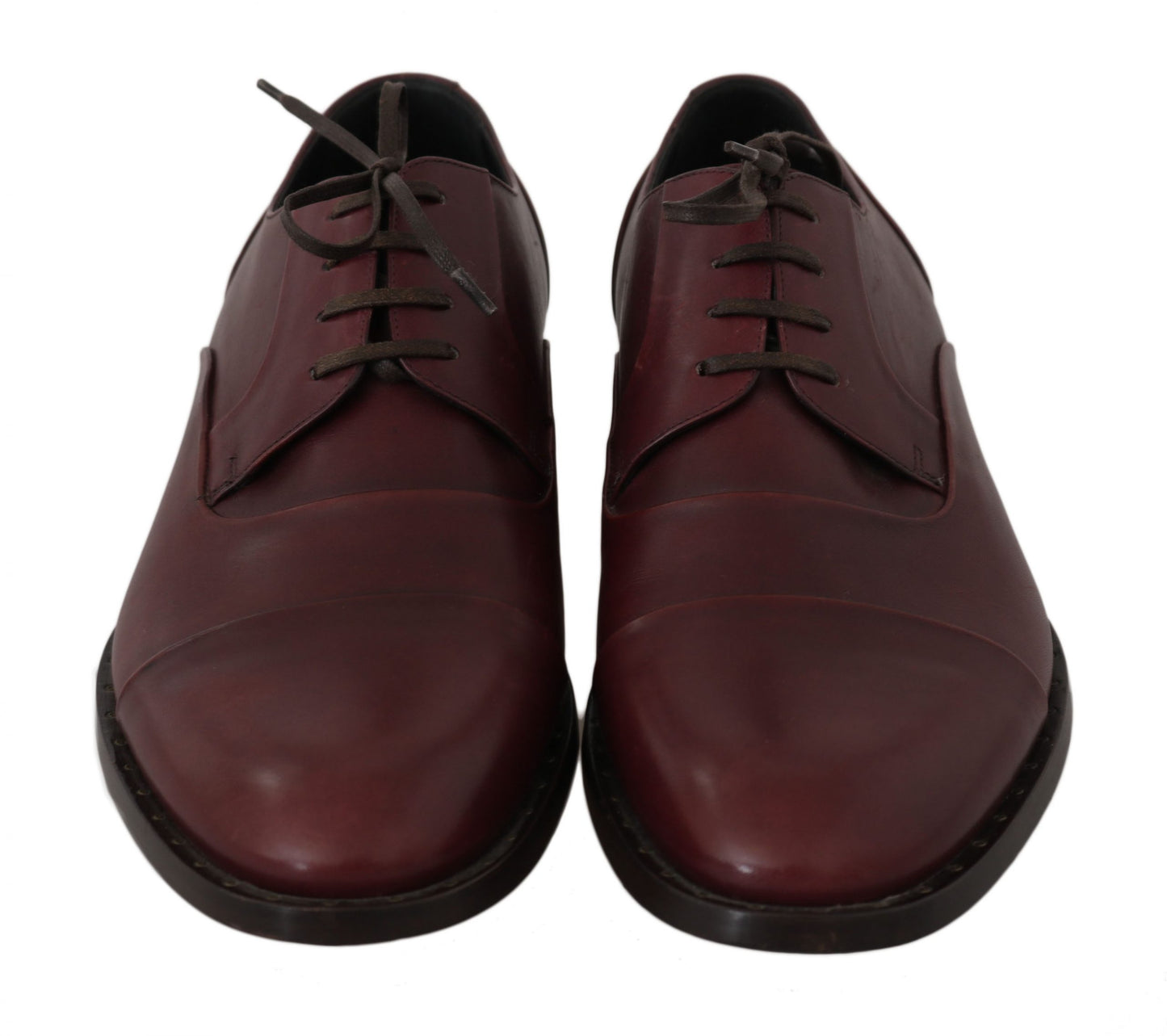 Scarpe formali derby in pelle rossa bordeaux