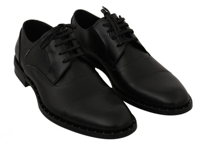 Formelle Derby-Schuhe aus schwarzem Leder