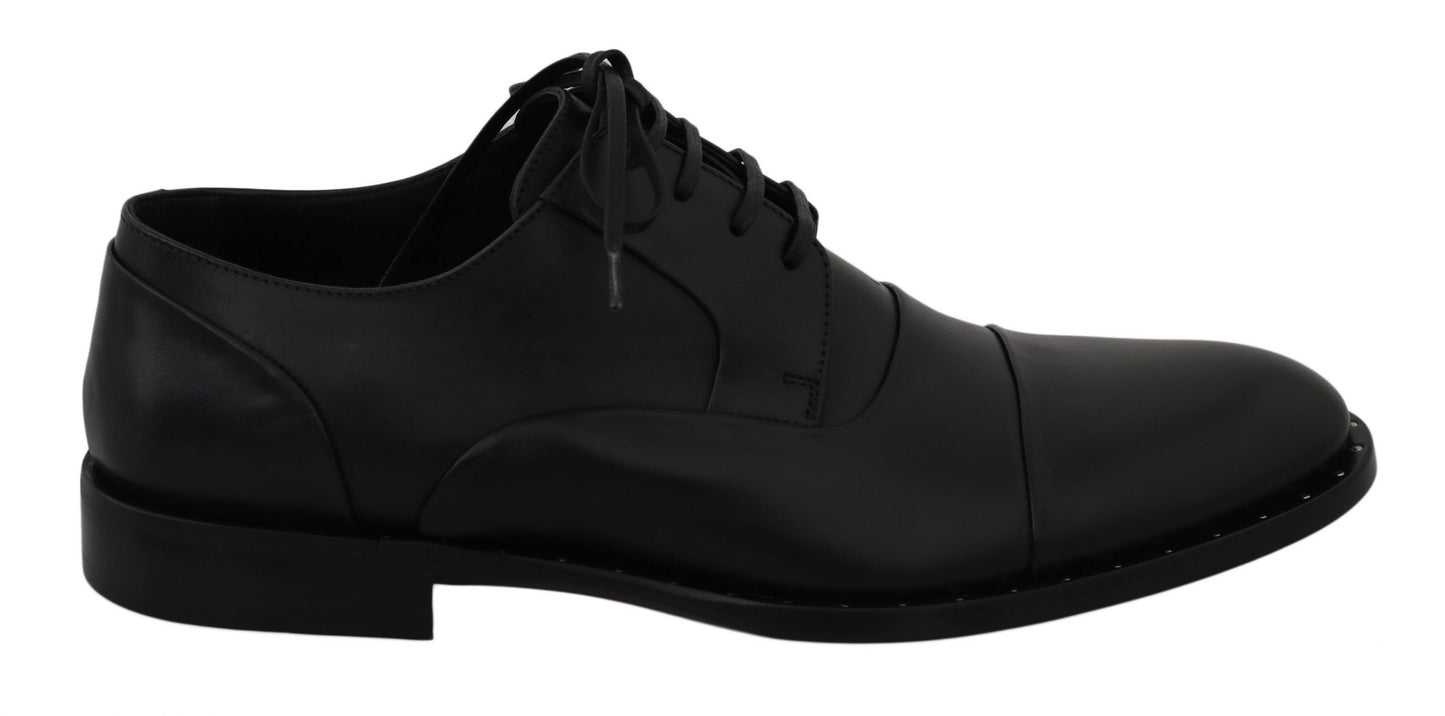 Chaussures derby en cuir noires