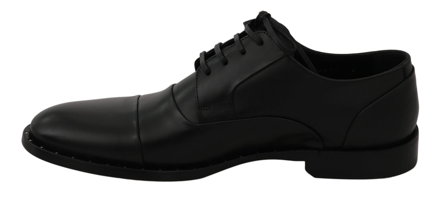 Chaussures derby en cuir noires