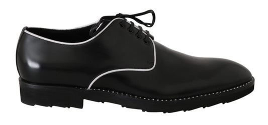 Dolce &amp; Gabbana – Elegante Derby-Schuhe aus schwarzem Leder