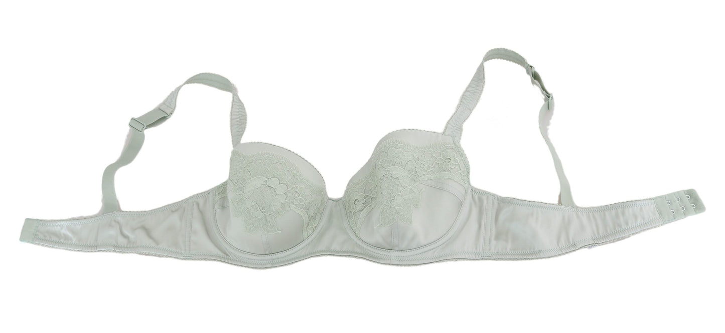 Reggiseno Balconcino verde intimo in pizzo floreale