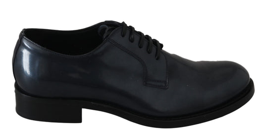 Formelle Derby-Schuhe aus blauem Leder